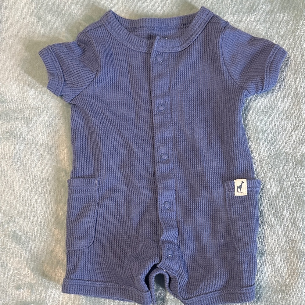 Carter's Indigo Short Sleeve Baby Romper